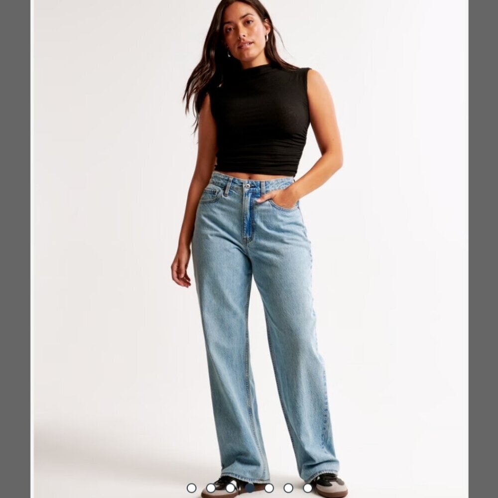 Abercrombie Curve Love High Rise Loose Jean